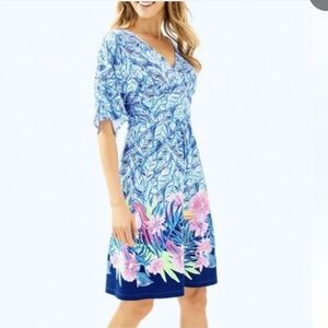 Lilly Pulitzer Blue and Pink Patterned Dress